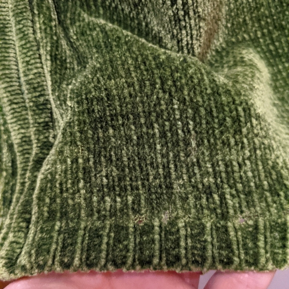 Lisa international small green zip up velour vest - Picture 5 of 7